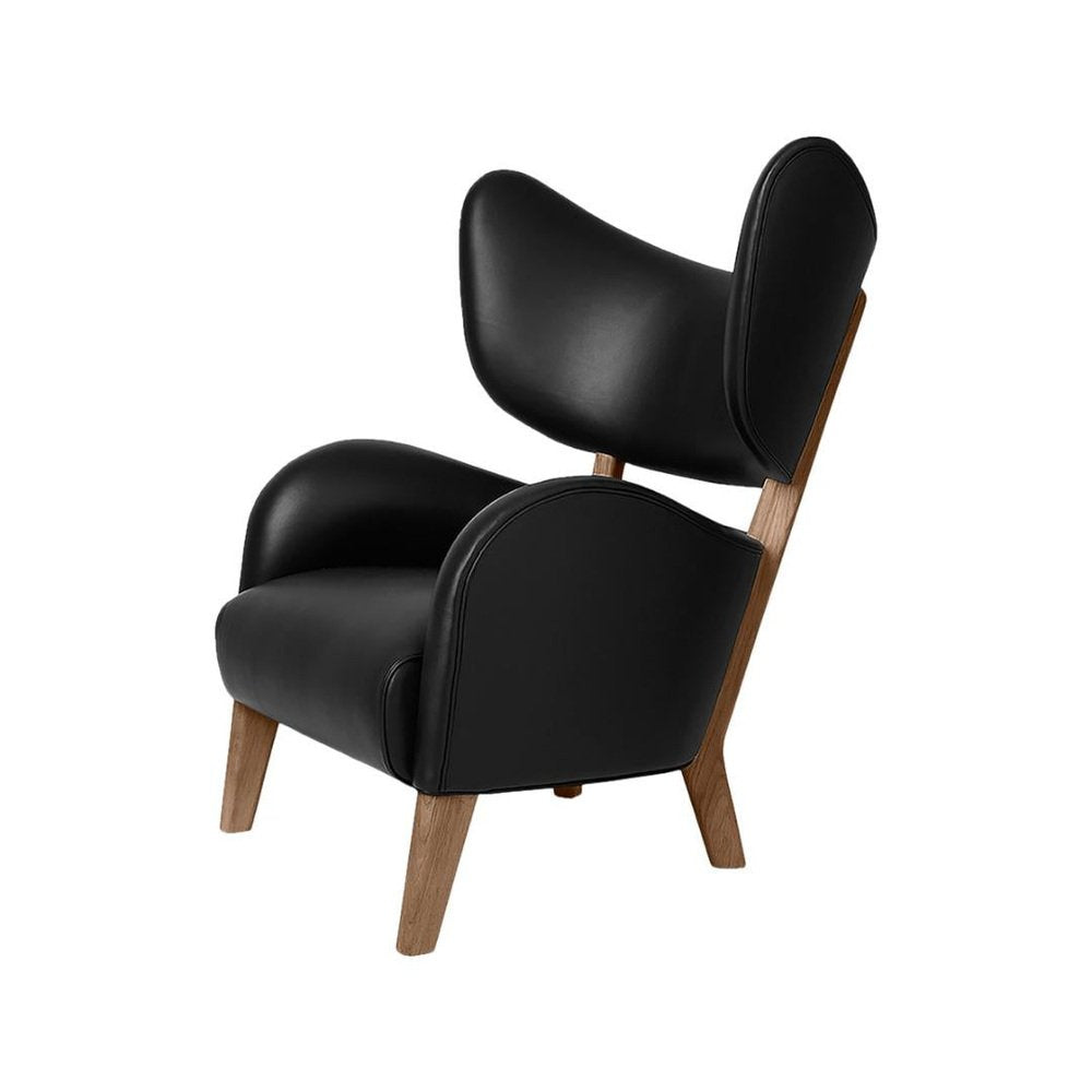 Black Leather Smoked Oak My Own Chair Lounge Chair by Lassen