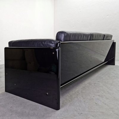 Black Leather Sofa by Gavina for Studio Simon, 1970s-PRS-1812457