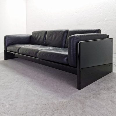 Black Leather Sofa by Gavina for Studio Simon, 1970s-PRS-1812457