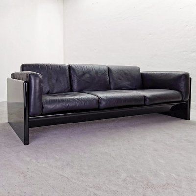 Black Leather Sofa by Gavina for Studio Simon, 1970s-PRS-1812457