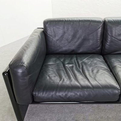 Black Leather Sofa by Gavina for Studio Simon, 1970s-PRS-1812457