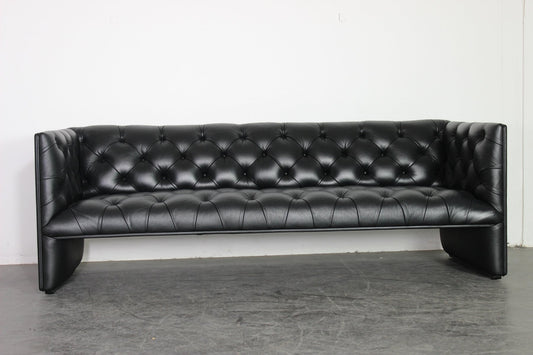 Black Leather Sofa by Wittmann Edwards