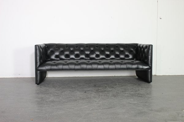 Black Leather Sofa by Wittmann Edwards-VGV-1183225