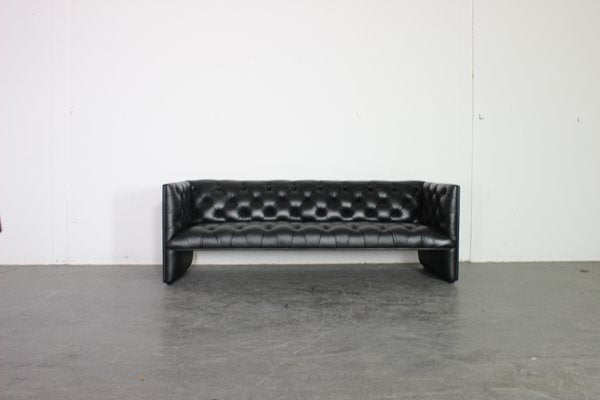 Black Leather Sofa by Wittmann Edwards-VGV-1183225