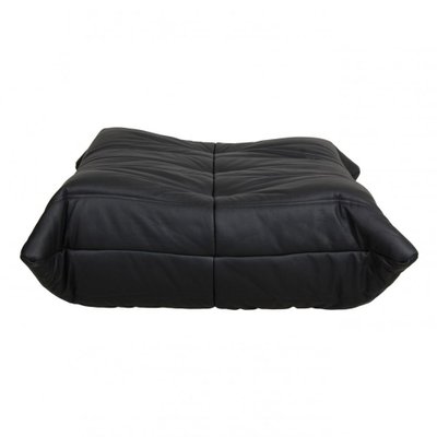 Black Leather Togo Ottoman by Michel Ducaroy for Ligne Roset, 1970s-MTD-1400099