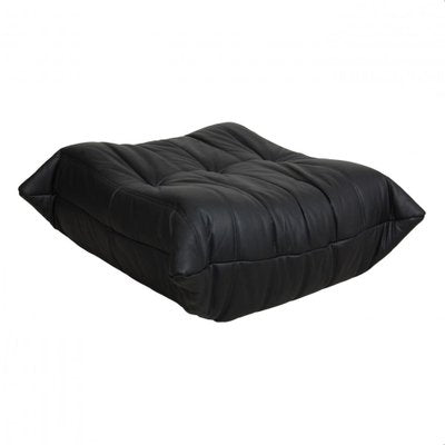 Black Leather Togo Ottoman by Michel Ducaroy for Ligne Roset, 1970s-MTD-1400099