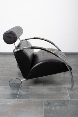 Black Leather Zyklus Armchair by Peter Maly for COR-IV-1135047