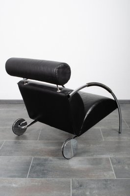 Black Leather Zyklus Armchair by Peter Maly for COR-IV-1135047