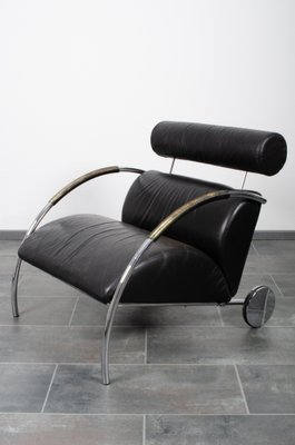 Black Leather Zyklus Armchair by Peter Maly for COR-IV-1135047