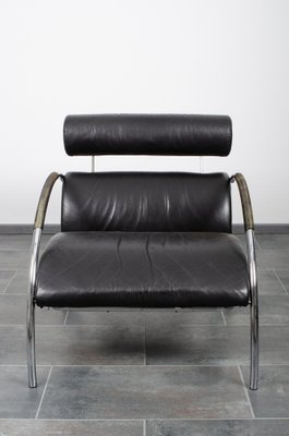 Black Leather Zyklus Armchair by Peter Maly for COR-IV-1135047