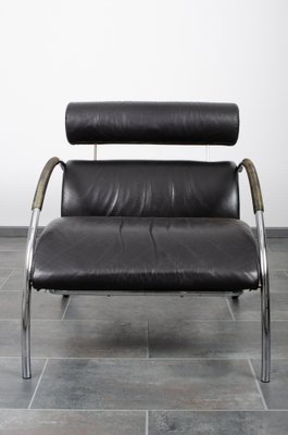 Black Leather Zyklus Armchair by Peter Maly for COR-IV-1135047