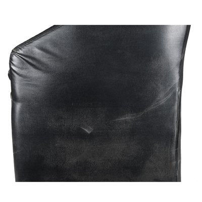 Black Leatherette Armchair, 1980s-RAQ-1031447