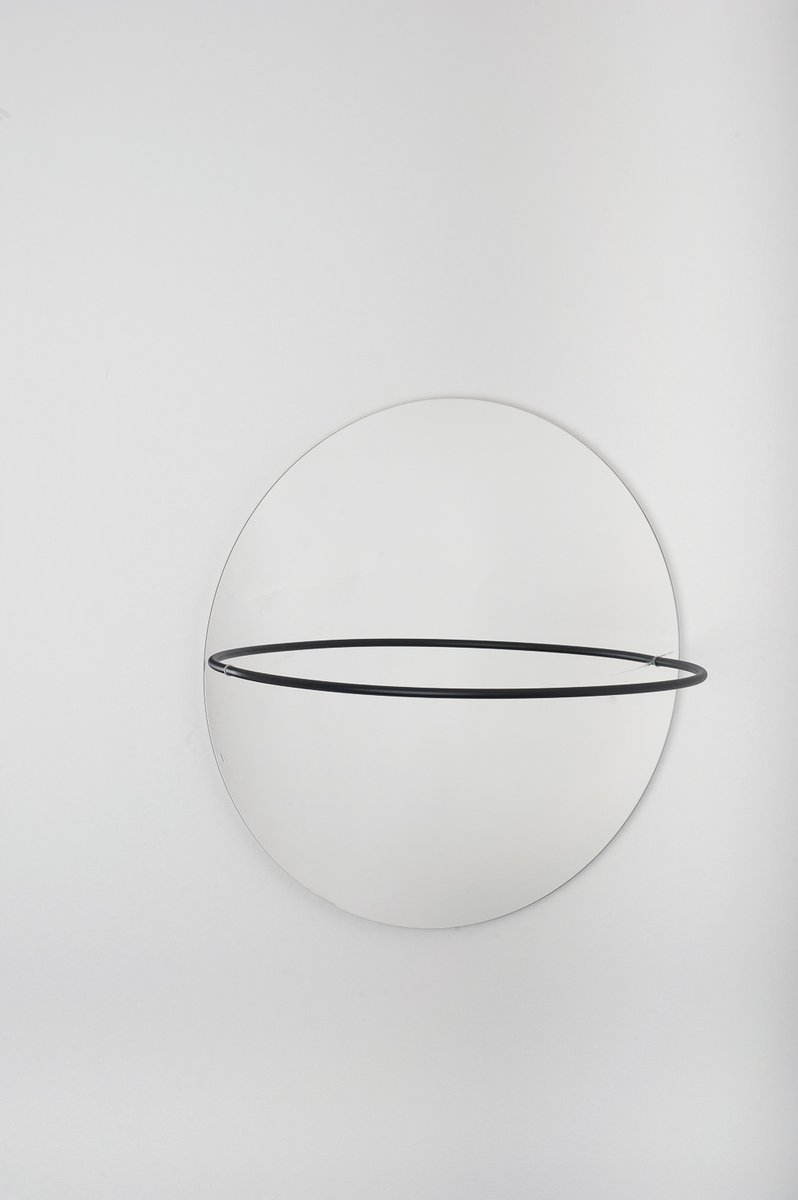 Black Loop Wall Mirror by Paula Studio for Formae