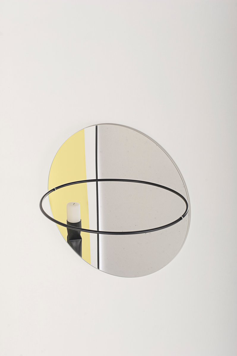 Black Loop Wall Mirror by Paula Studio for Formae