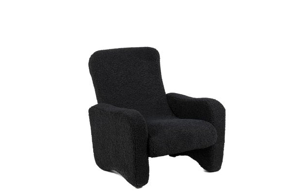 Black Lounge Chairs, 1970s, Set of 2-CEJ-1442399