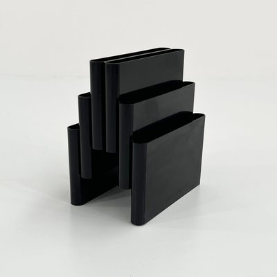 Black Magazine Rack by Giotto Stoppino for Kartell, 1970s-WZS-2031398