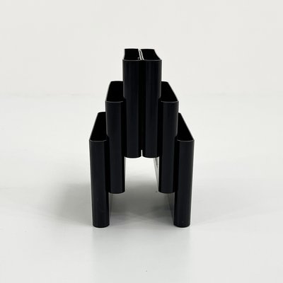 Black Magazine Rack by Giotto Stoppino for Kartell, 1970s-WZS-2031398