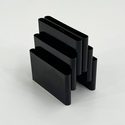 Black Magazine Rack by Giotto Stoppino for Kartell, 1970s-WZS-2031398