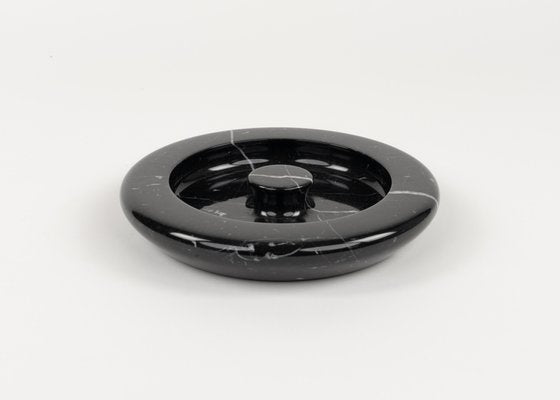 Black Marble Ashtray attributed to Angelo Mangiarotti, Italy, 1970s-LYQ-1794026