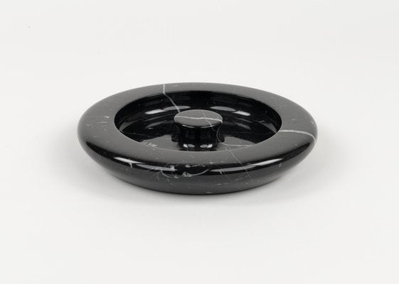 Black Marble Ashtray attributed to Angelo Mangiarotti, Italy, 1970s-LYQ-1794026