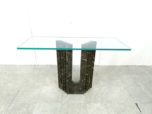 Black Marble Console from Cattelan, Italy, 1970s-IRH-1817720