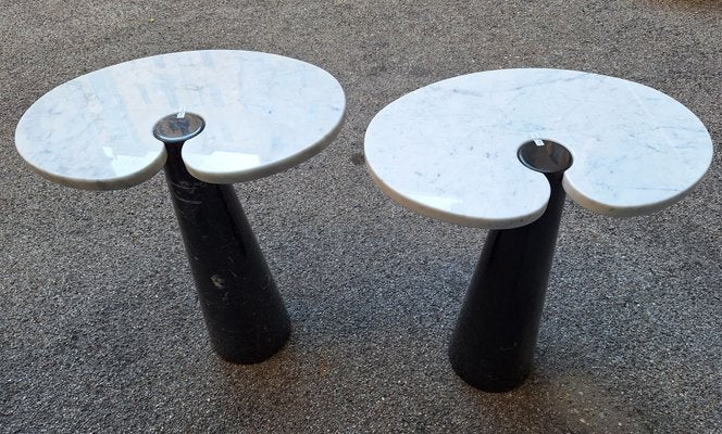 Black Marble Eros Coffee Tables by Angelo Mangiarotti for Skipper, 1980s, Set of 2-OHK-2020726