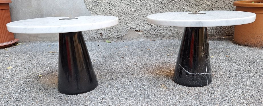 Black Marble Eros Coffee Tables by Angelo Mangiarotti for Skipper, 1980s, Set of 2-OHK-2020727