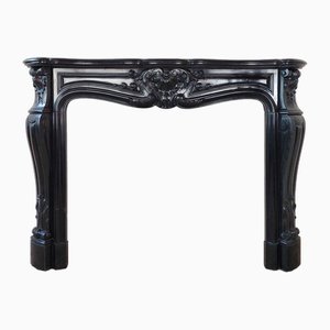 Black Marble Three Shell Mantelpiece-TDA-1785097