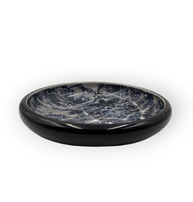 Black Marbled Ceramic Centerpiece by Alvino Bagni, 1970-TXN-1771301