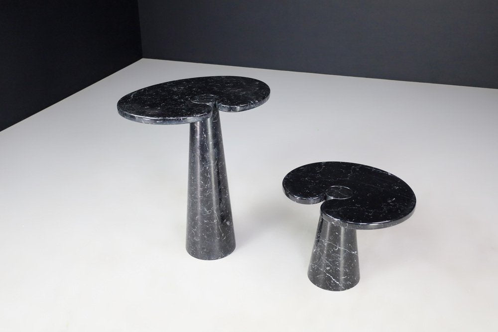 Black Marquina Marble Consoles by Angelo Mangiarotti for Skipper, Italy, 1970s, Set of 2