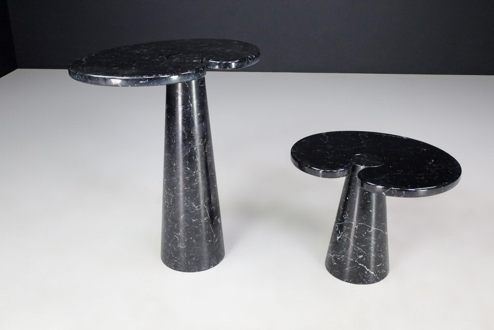 Black Marquina Marble Consoles by Angelo Mangiarotti for Skipper, Italy, 1970s, Set of 2