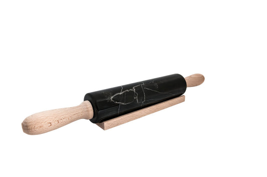 Black Marquina Marble Rolling Pin from Fiammettav Home Collection