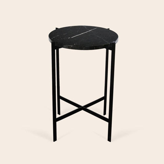 Black Marquina Marble Small Deck Table by OxDenmarq