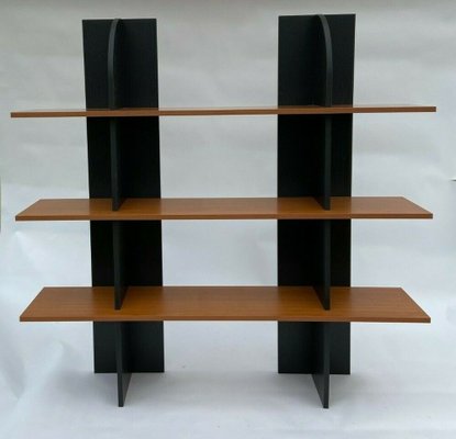 Black Melamine Shelf, 1980s-QKG-1394646