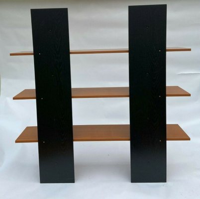 Black Melamine Shelf, 1980s-QKG-1394646