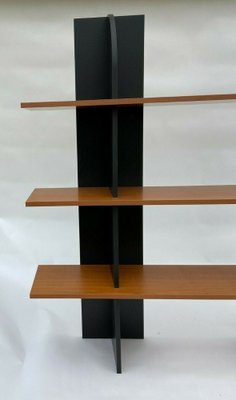 Black Melamine Shelf, 1980s-QKG-1394646