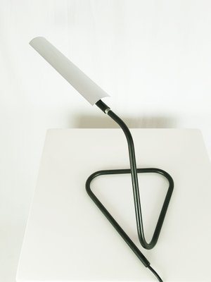 Black Metal and Aluminum Tubino Table Lamp by Achille & Pier Giacomo Castiglioni for Flos, 1970s-RD-1822996