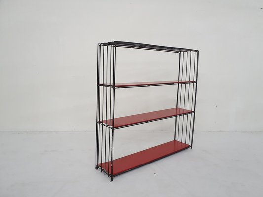 Black Metal Bookcase attributed to Tjerk Reijenga for Pilastro, the Netherlands, 1960s-ZO-1797140