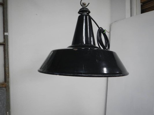 Black Metal D40 Ceiling Lamp, 1950s-WWQ-1784403