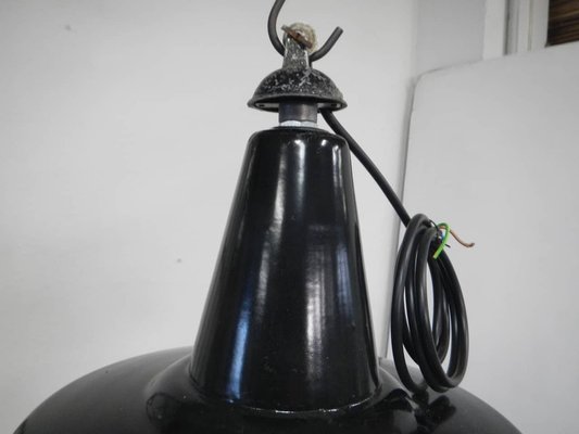 Black Metal D40 Ceiling Lamp, 1950s-WWQ-1784403