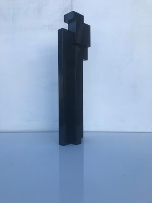 Black Metal Sculpture by Igino Legnaghi, 1971-OLY-595789