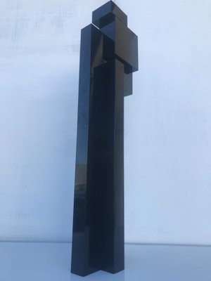 Black Metal Sculpture by Igino Legnaghi, 1971-OLY-595789