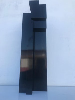 Black Metal Sculpture by Igino Legnaghi, 1971-OLY-595789