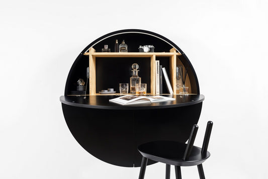 Black Multifunctional Pill Cabinet by Dalius Razauskas for Emko