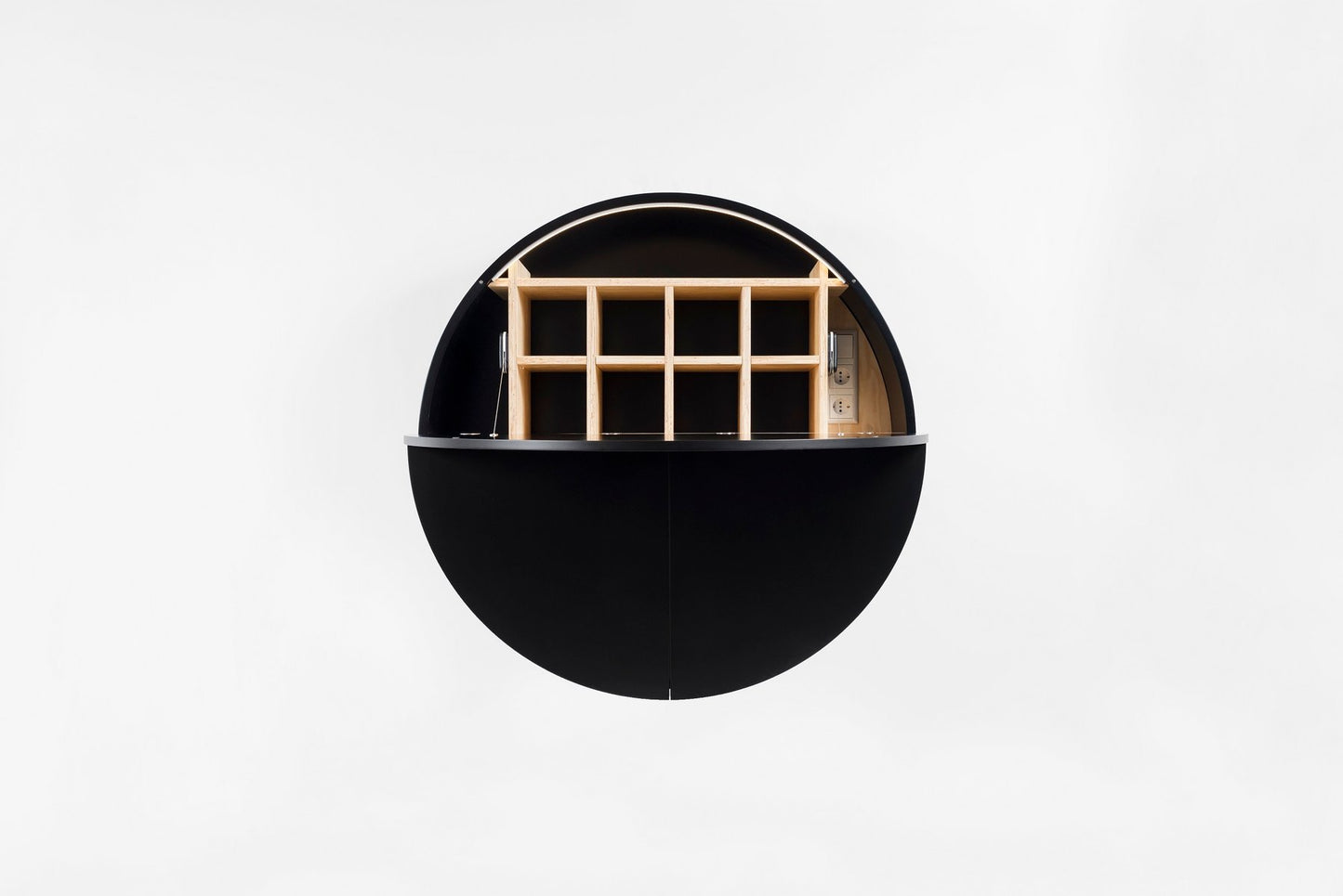 Black Multifunctional Pill Cabinet by Dalius Razauskas for Emko