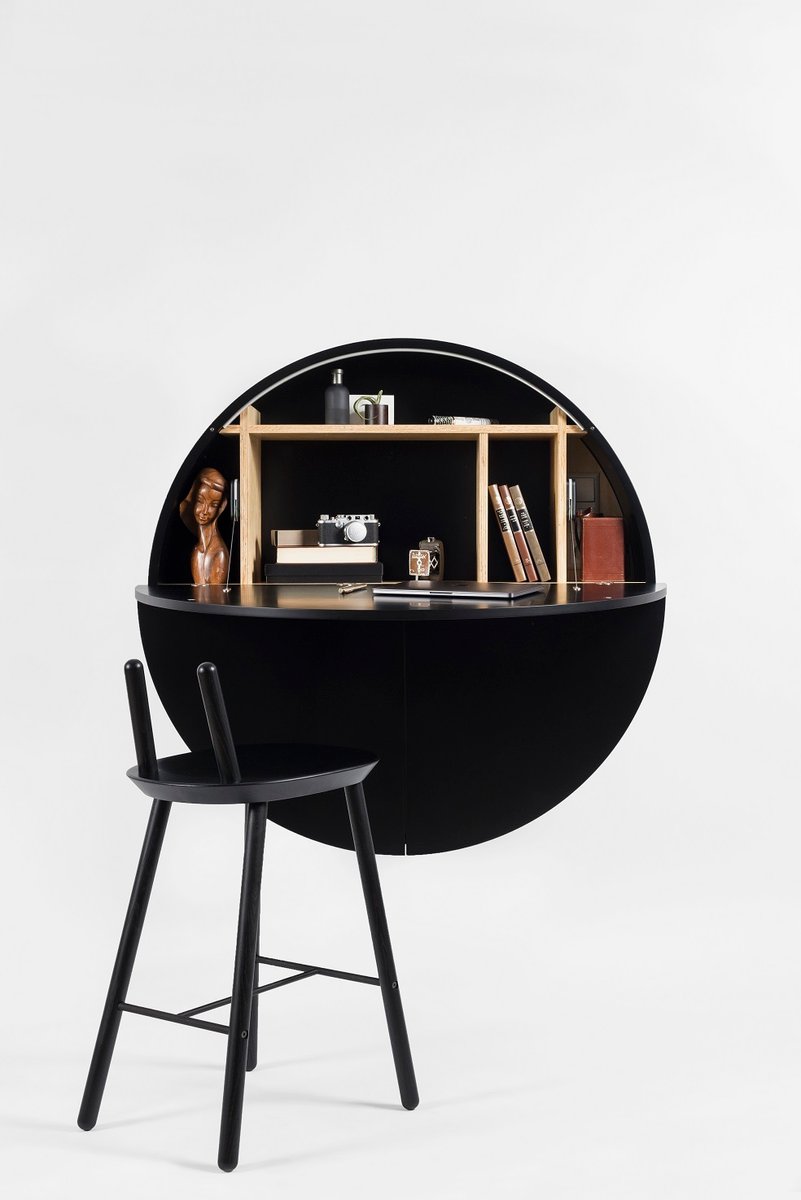 Black Multifunctional Pill Cabinet by Dalius Razauskas for Emko