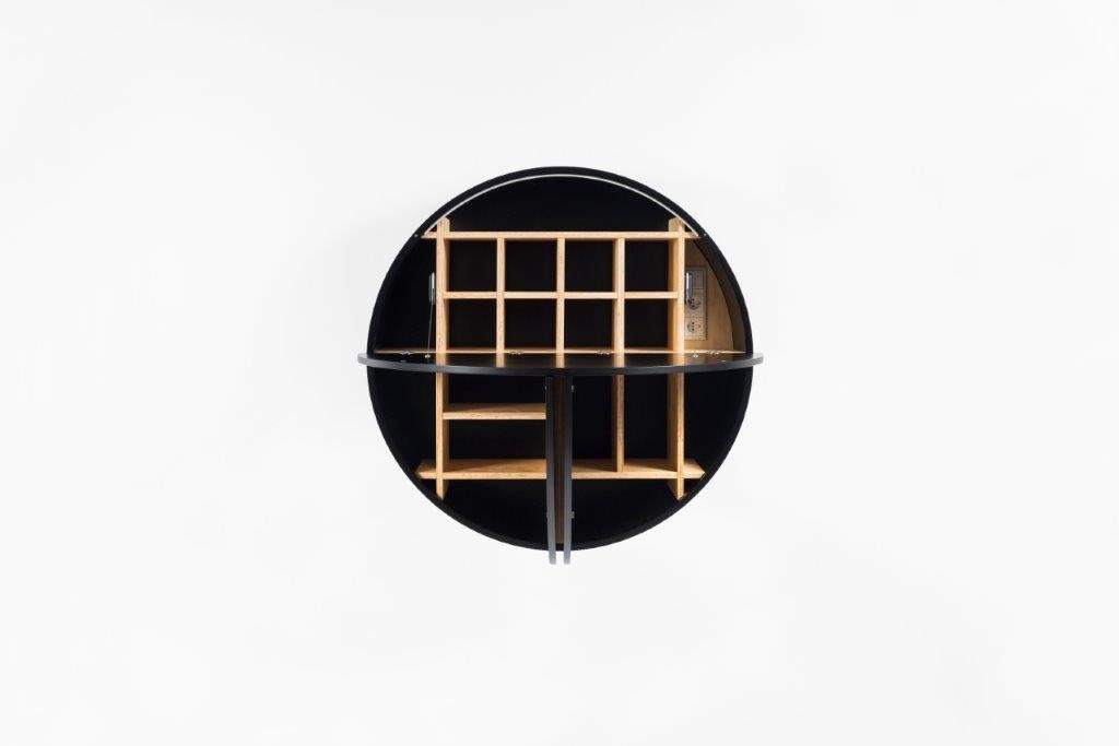 Black Multifunctional Pill Cabinet by Dalius Razauskas for Emko