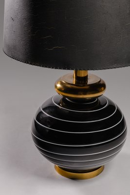 Black Murano Glass Table Lamp, Italy, 1970s-XWN-1436188