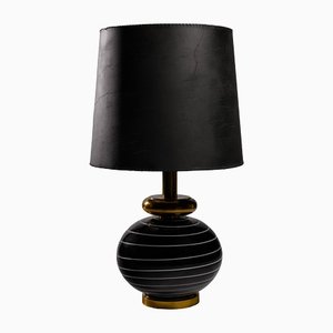 Black Murano Glass Table Lamp, Italy, 1970s-XWN-1436188