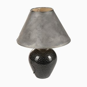 Black Murano Glass Table Lamp, Italy, 1980s-RAQ-1417004